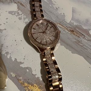 Michael Kors Rose Gold Crystal Pave Watch